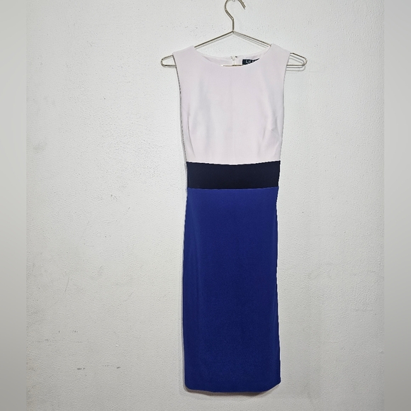 Ralph Lauren White and Blue Colorblock Skirt - Picture 4 of 12